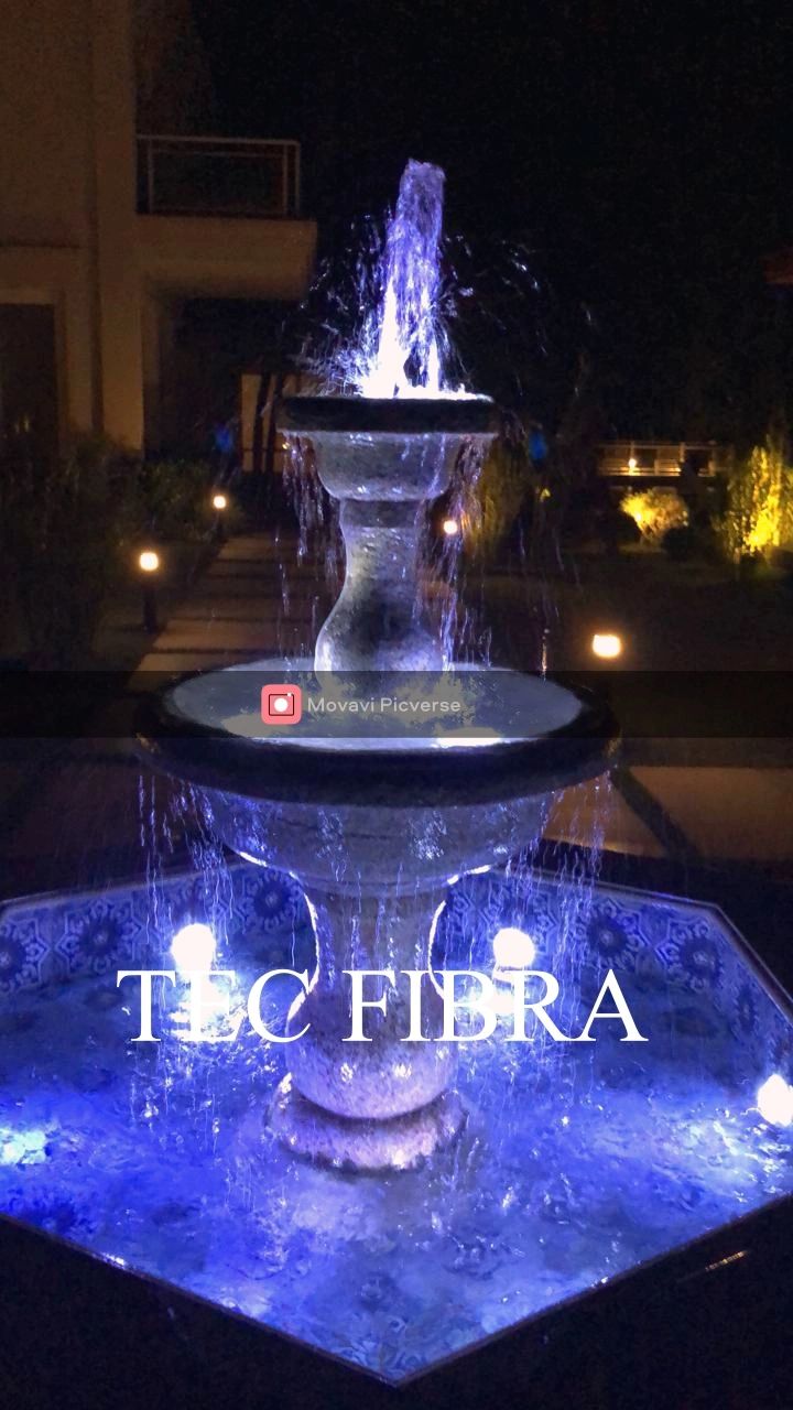 Chafariz iluminado com LED